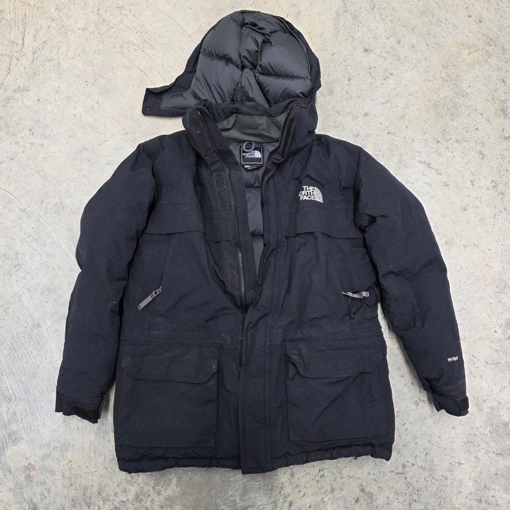 The North Face Boys HyVent Down Parka Jacket Black Large Coat McMurdo Winter